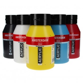 ROYAL TALENS Akrylová barva AMSTERDAM 1000 ml, 105 - titanium white - běloba titanová