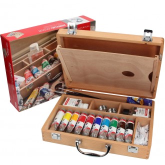 VAN GOGH kufříkový set akrylové barvy 10x40 ml + příslušenství