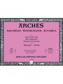 Arches skicák na akvarel - za tepla lisovaný, jemná zrnitost