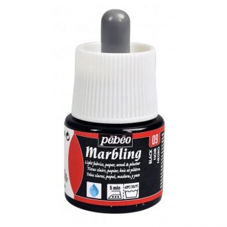 Mramorovací barvy Pébéo Marbling 45 ml, 09 Black