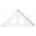 Pravítko trojúhelník s ryskou, 16 cm
