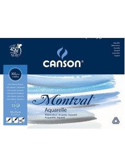 Canson Montval Aquarelle skicák lepený, A3, 12 listů, 300 g/m2