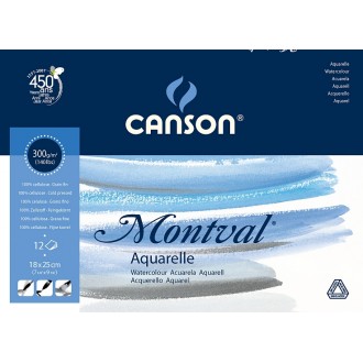 Canson Montval Aquarelle skicák lepený, A3, 12 listů, 300 g/m2