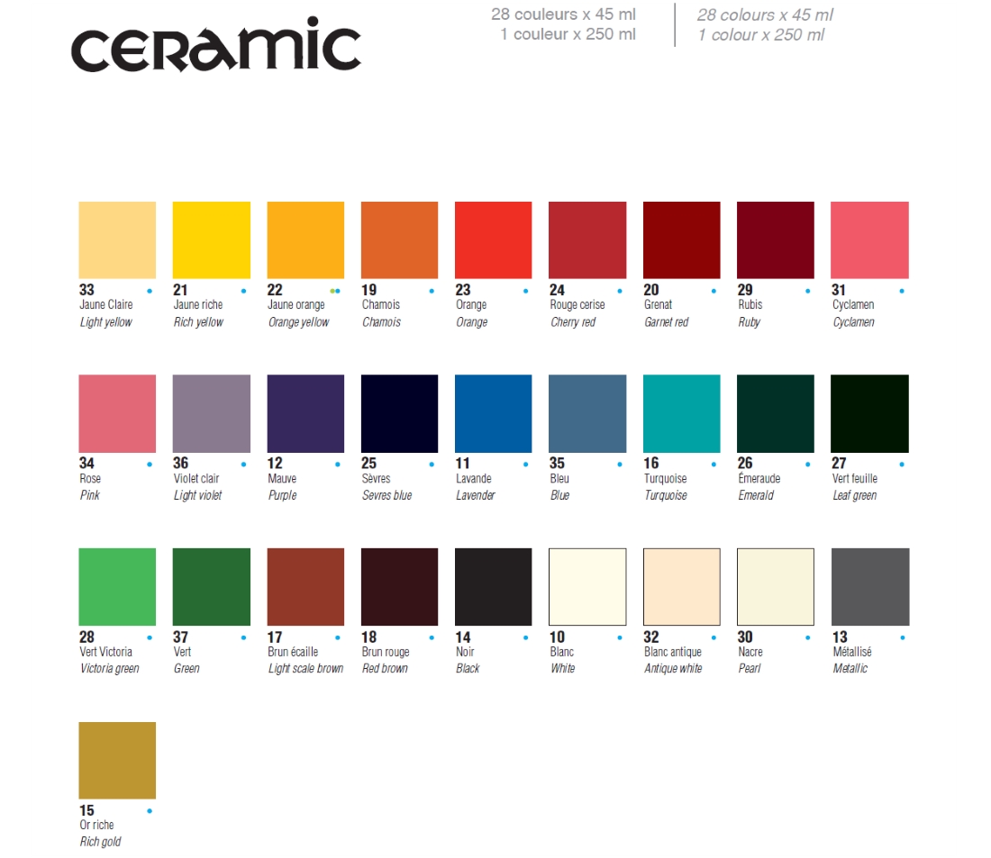 Ceramic 45 ml - různé barvy, kovová