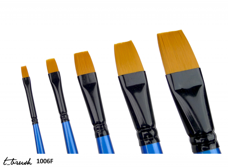 Štětec T_Brush syntetický plochý krátká rukojeť