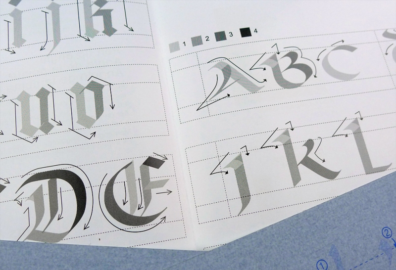 Calligraphy Practise Sheet - sešit na krasopsaní