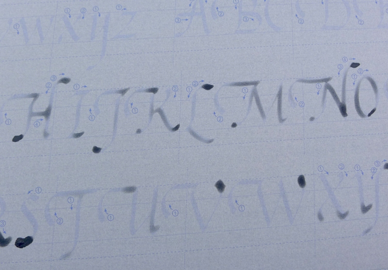 Calligraphy Practise Sheet - sešit na krasopsaní