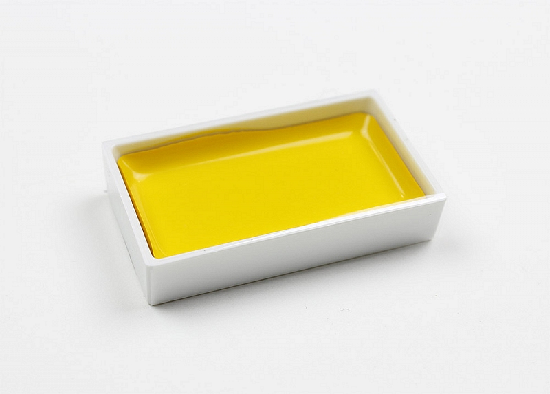 Akvarelová barva Kuretake Gansai Tambi, 48 Greenish Yellow