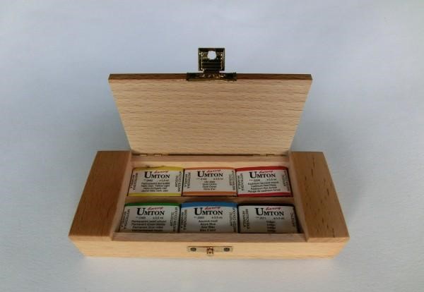 UMTON akvarel dřevěná kazeta buk 6x3.5ml
