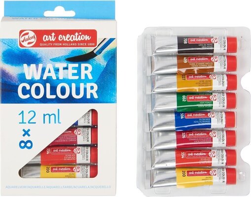Sada akvarelů ART CREATION AQUARELLE 8 × 12 ml tuby