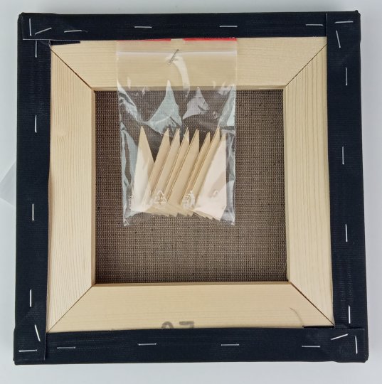 Bavlněné plátno napnuté - černé, 50x50 cm